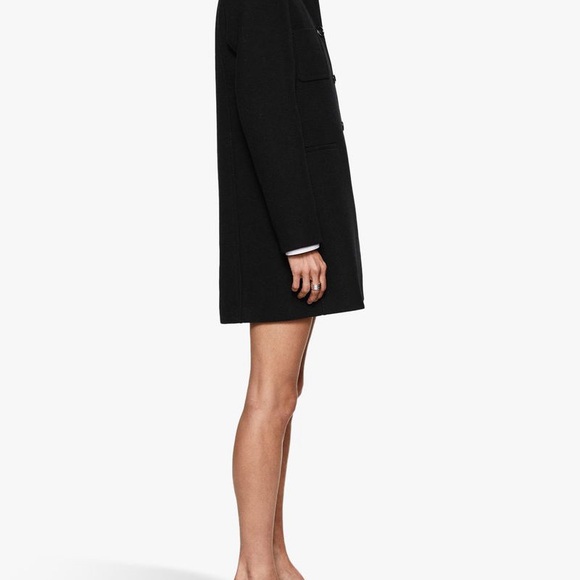 Mango Recycled Wool Coat Black Size M NWT - Picture 4 of 7